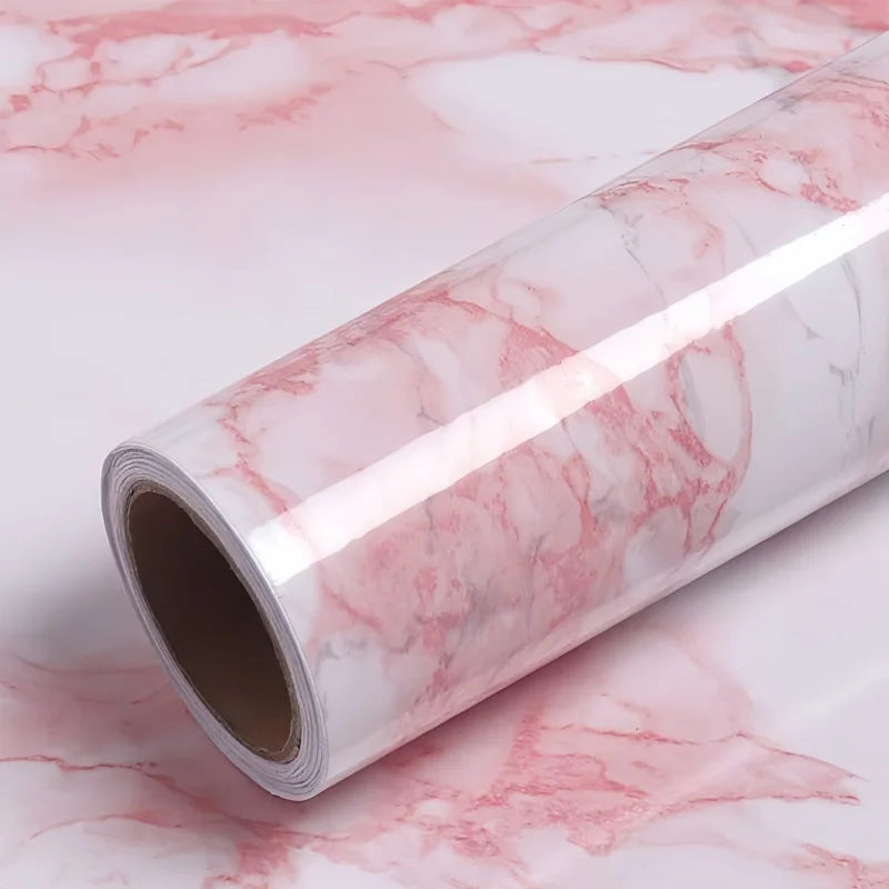 self-adhesive pink marble wallpaper