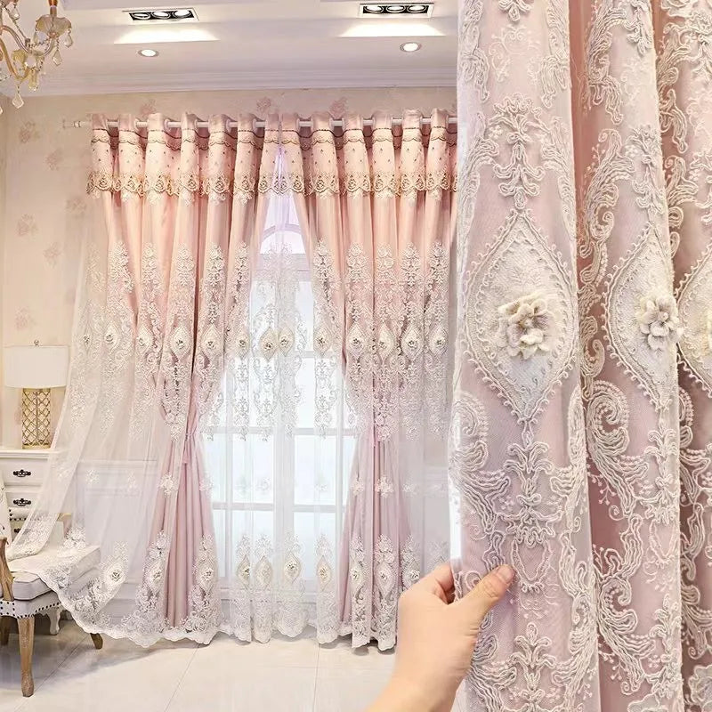 1PC embroidered curtains