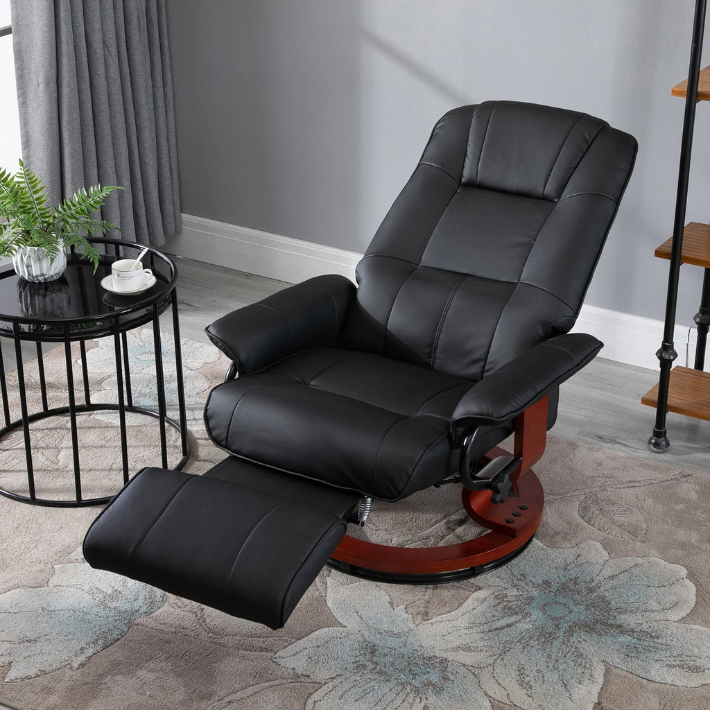Swivel Recliner Seat w/Wood Base