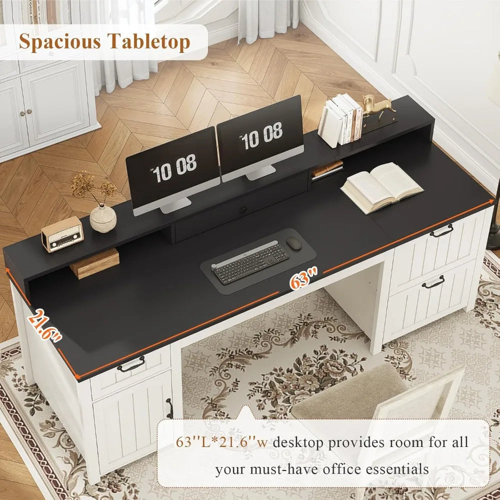 63" Executive Home Office Desk