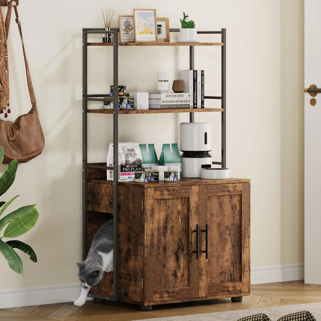 Hidden Cat Litter Box Enclosure