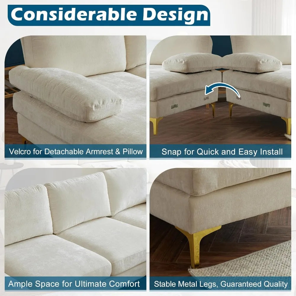 Sectional Sofa Couch w/Chaise