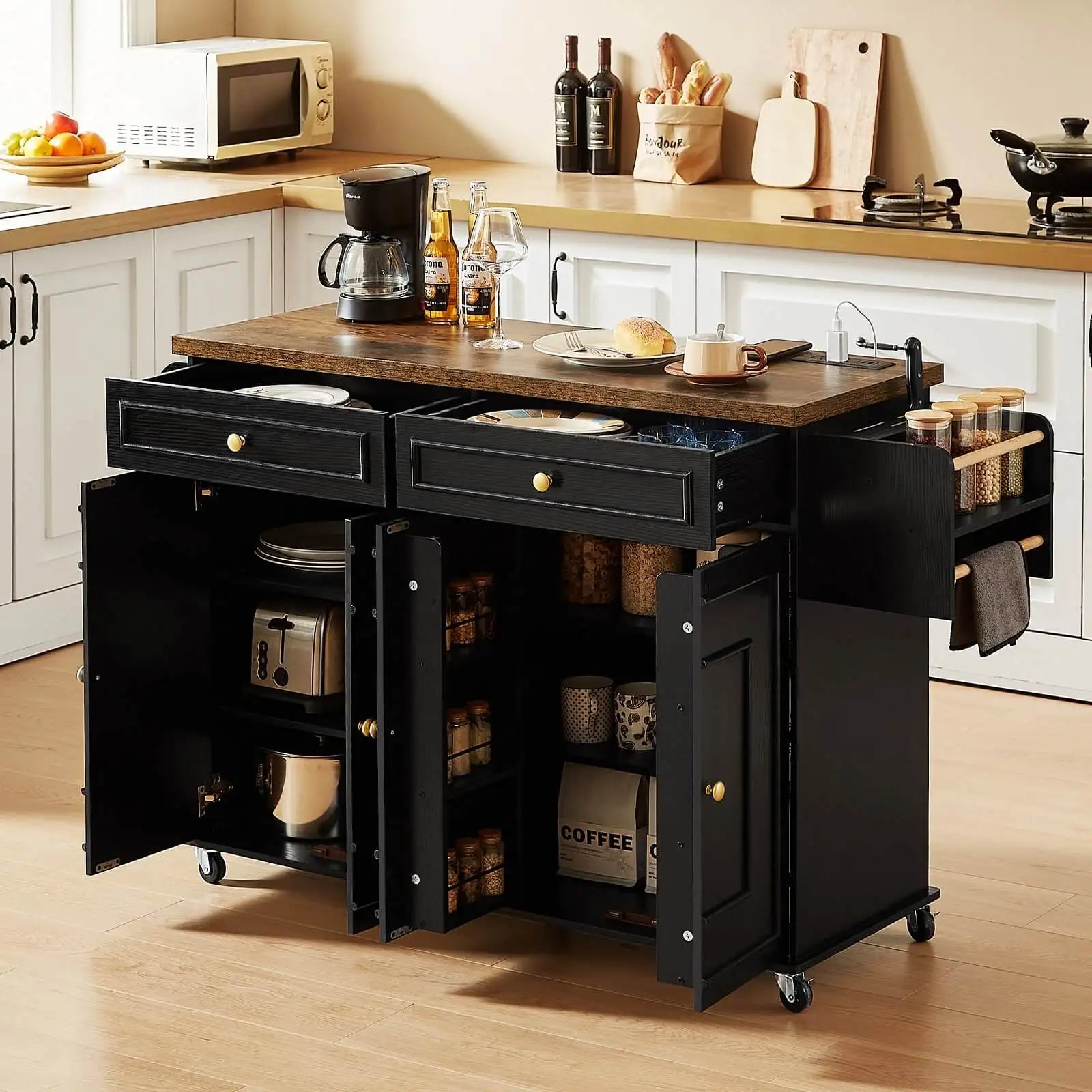 60" Mobile Kitchen Island