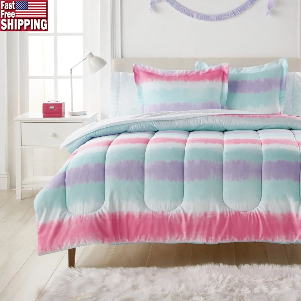 Tie Dye Stripe 5 Pc Comforter Set