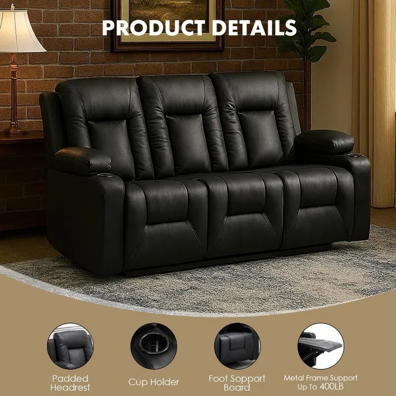 Leather Recliner Sofa Set