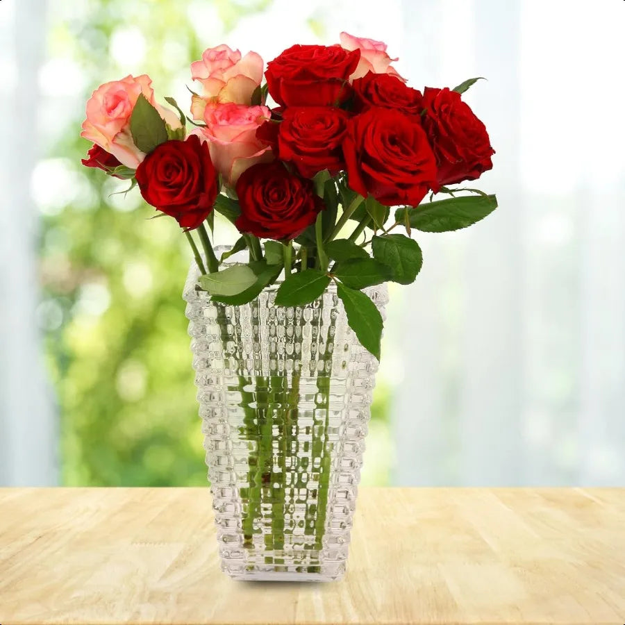Large Crystal Glass Vase for Flowers