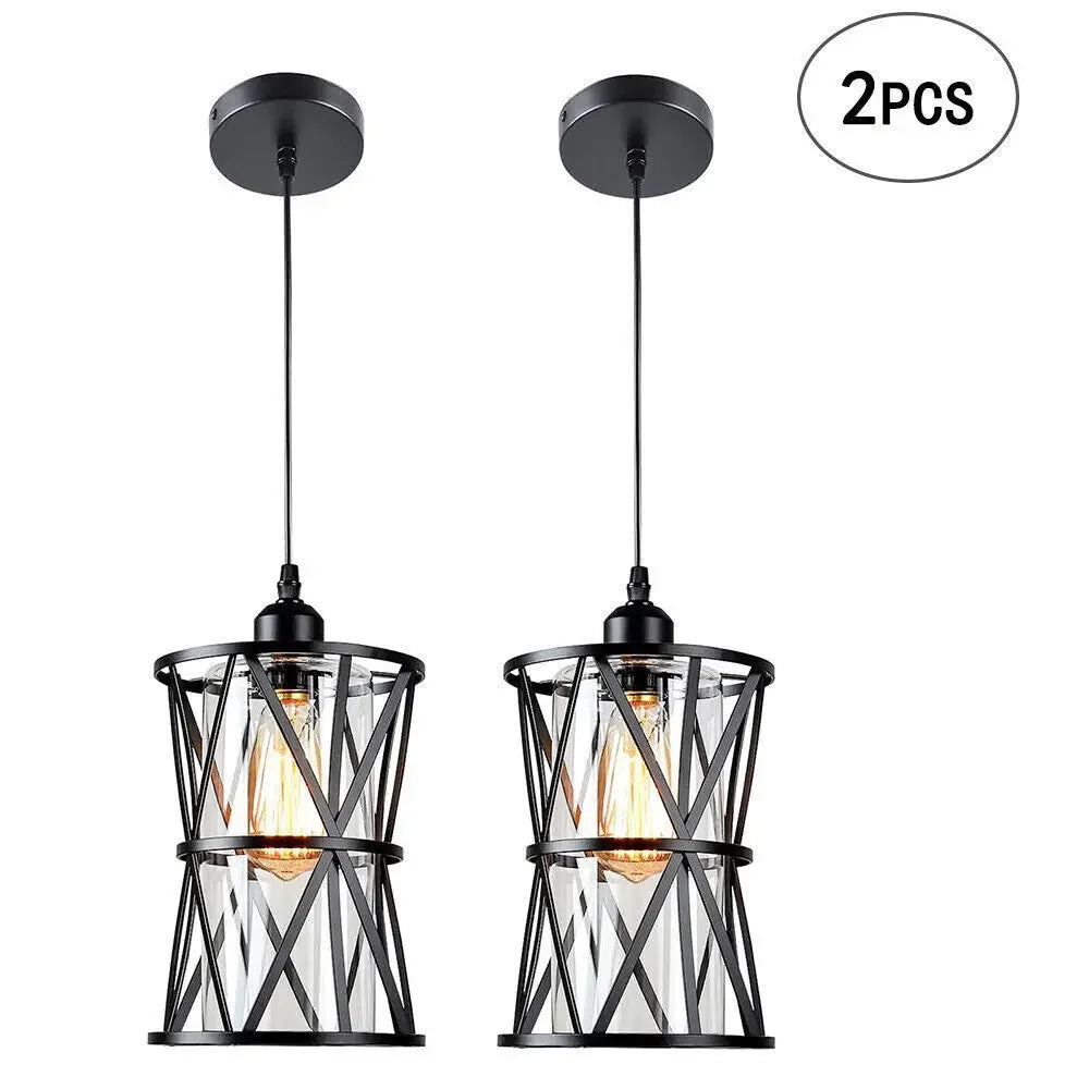 Industrial Hanging Lights 2 PC