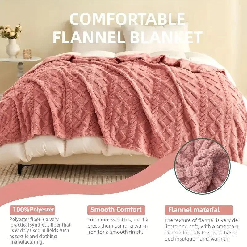 Soft 3D Plush Fleece Blanket