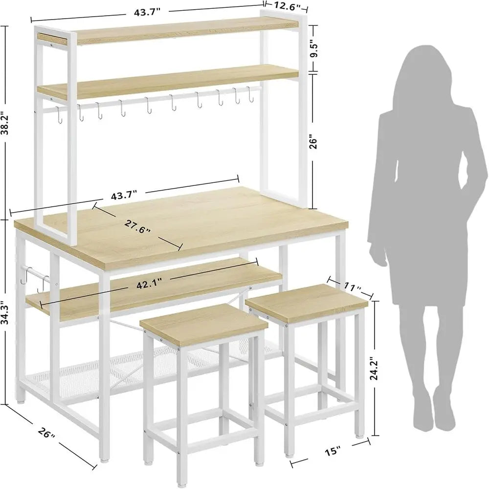 Island w Stools + Power Outlet