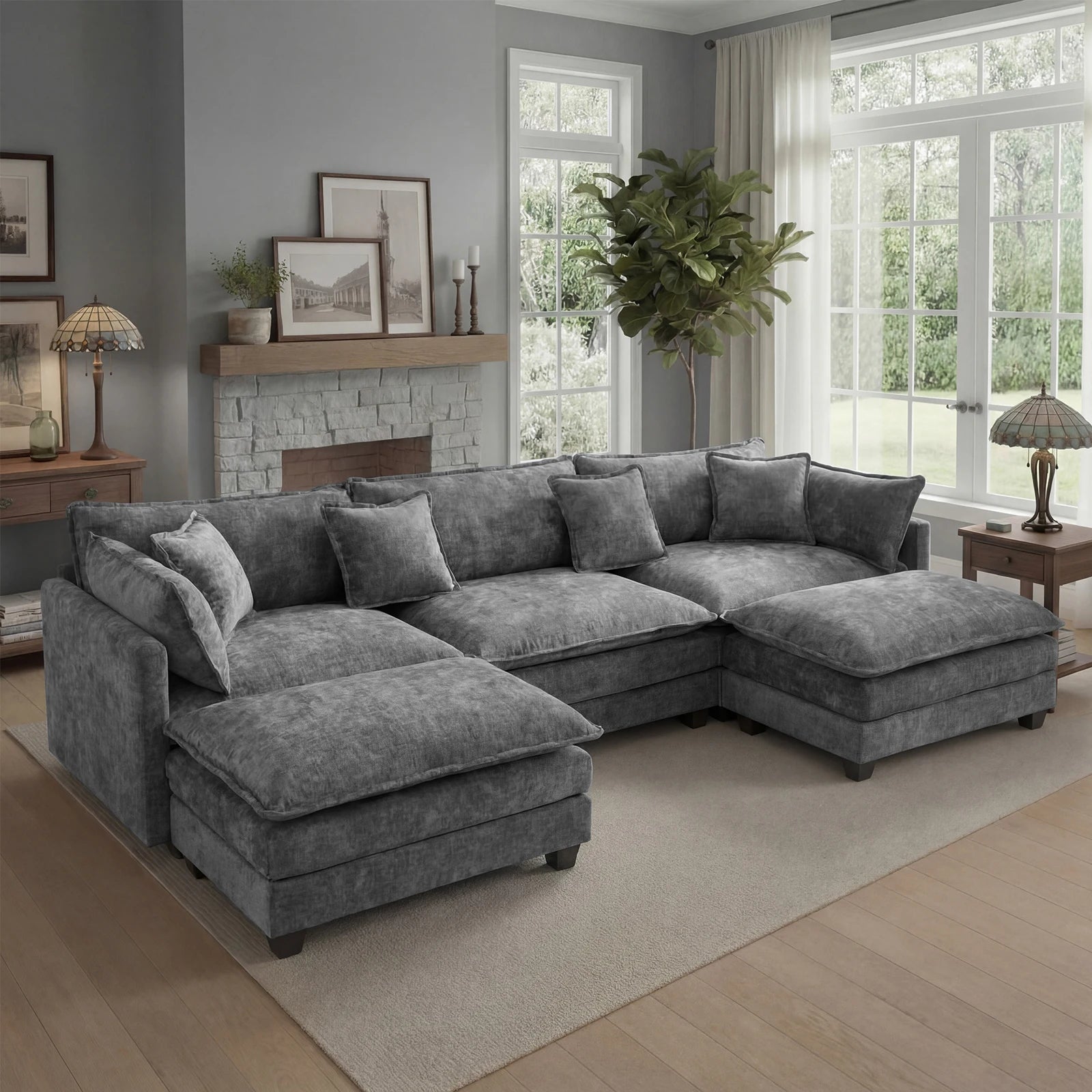 Comfy Cloud Couch with Deep Seat