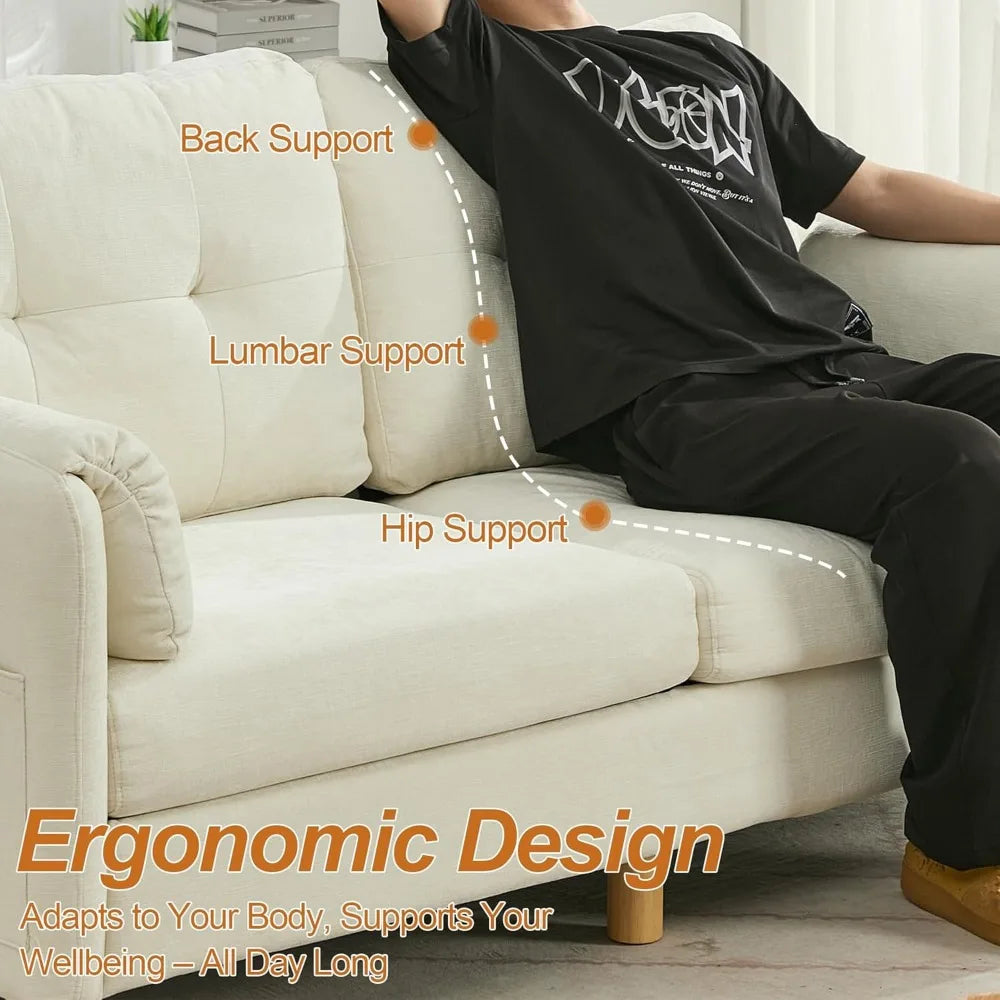 2-Seater Love Seat w Pillows