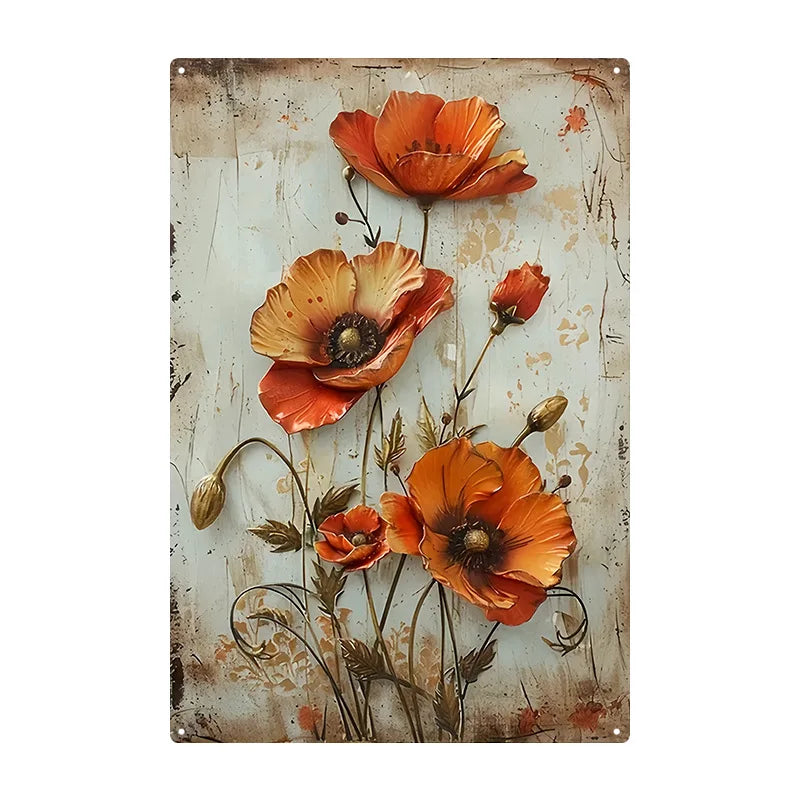 Watercolor Bird Retro Iron Painting