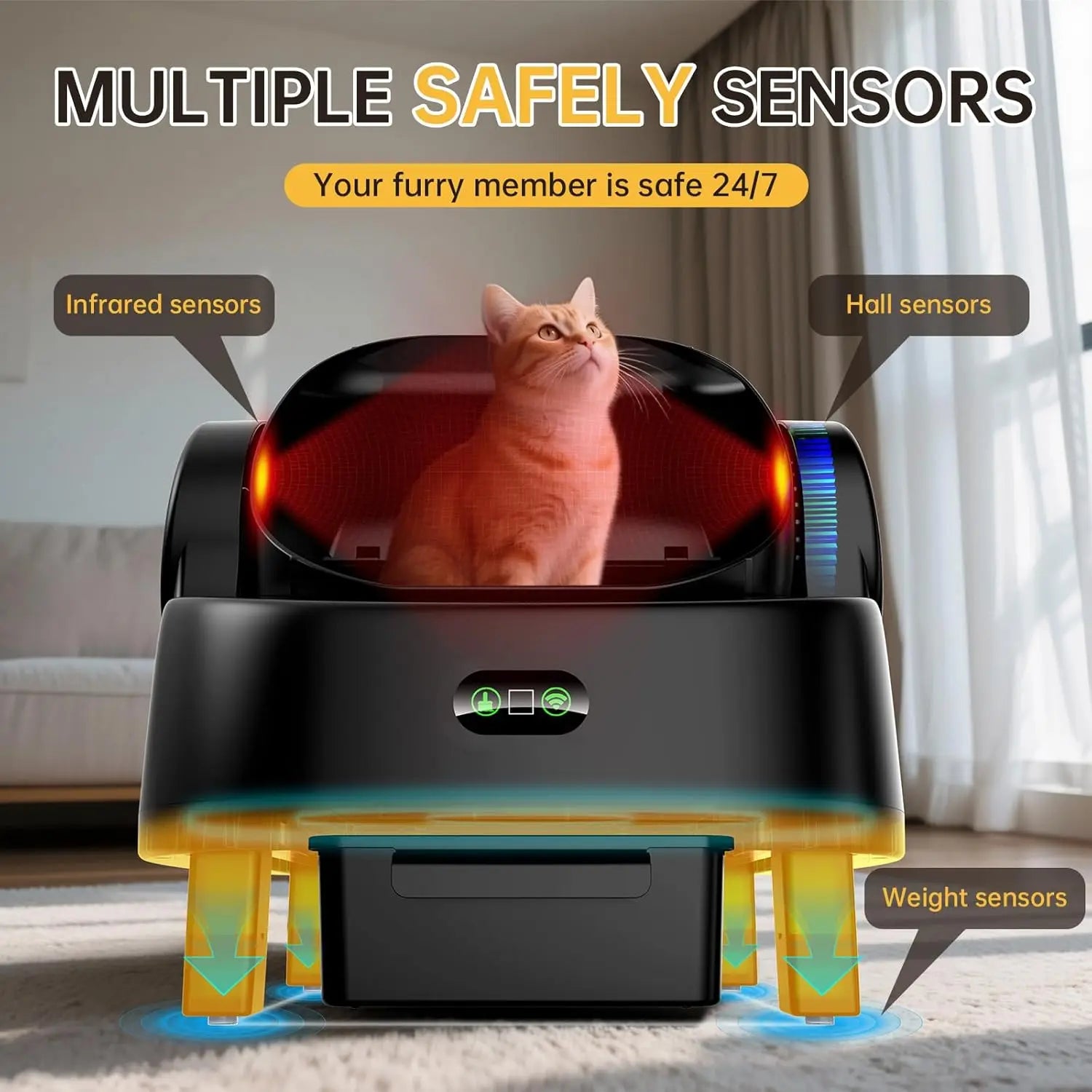 Electric Top Self Cleaning Litter Box