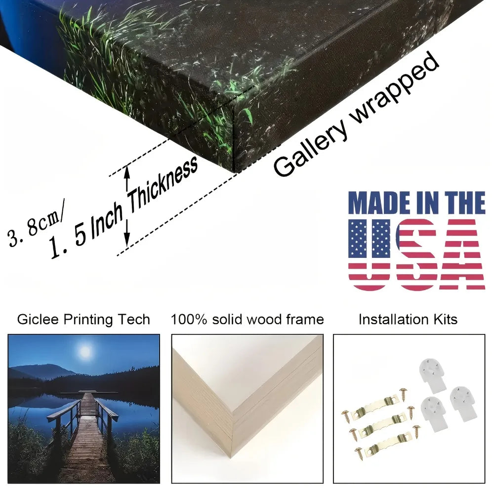 pine frame w/floral petal + leaf design