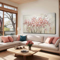 White Floral Oil Painting Canvas