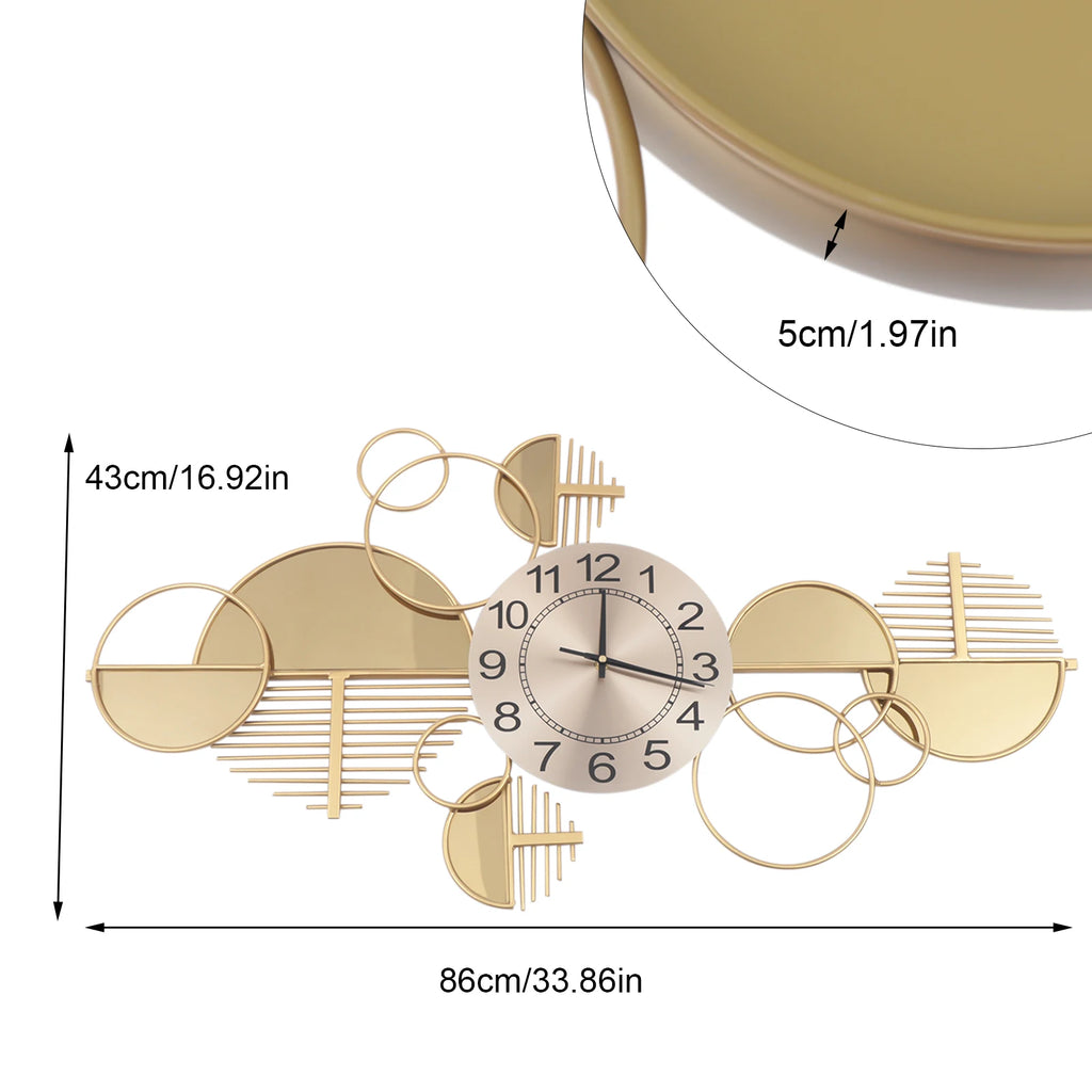 Metal Wall Battery Clock