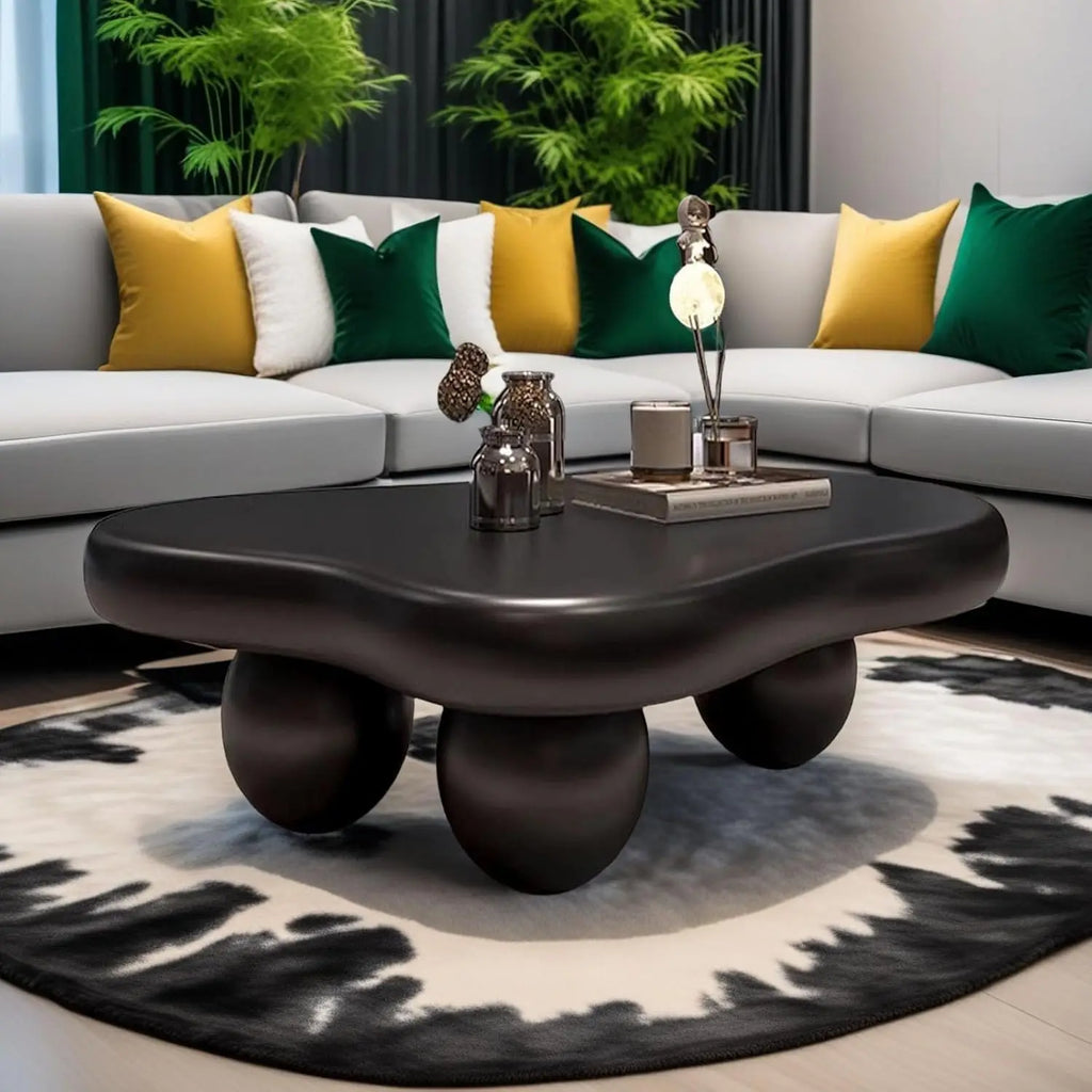 Black Coffee Table w/3 Stable Leg