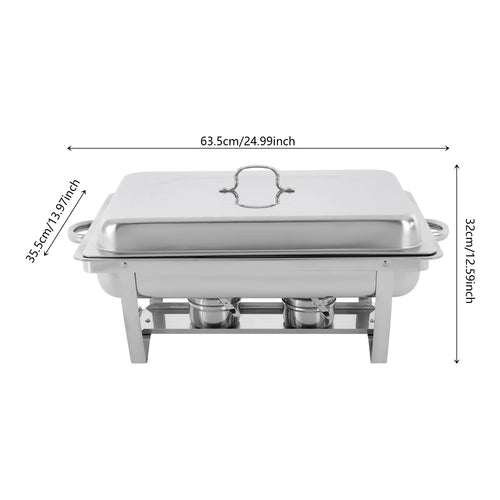 3 Grid Warmer Set Buffet Dishes