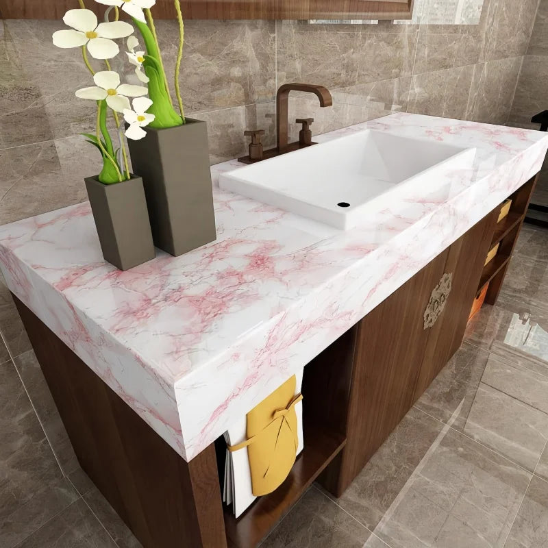 self-adhesive pink marble wallpaper