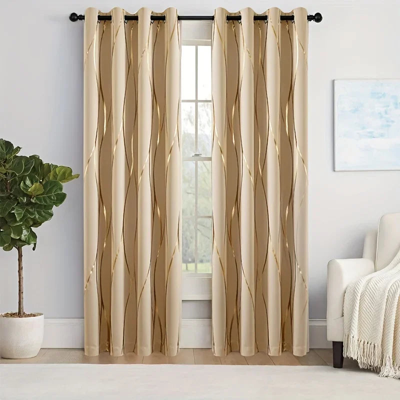 2Pc Blackout Insulated Curtains