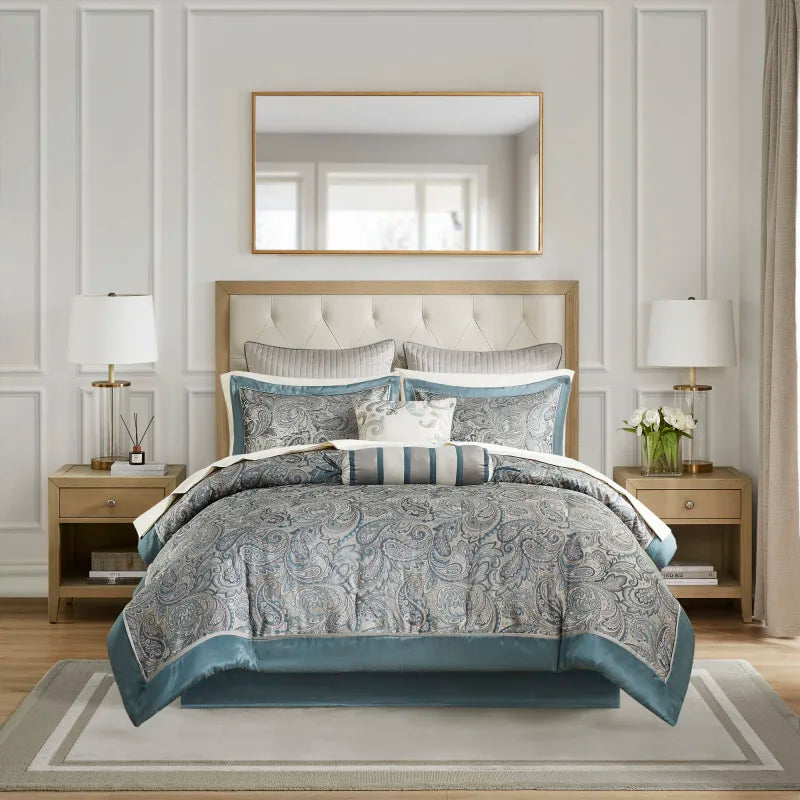12 Pc Comforter Set w/sheets