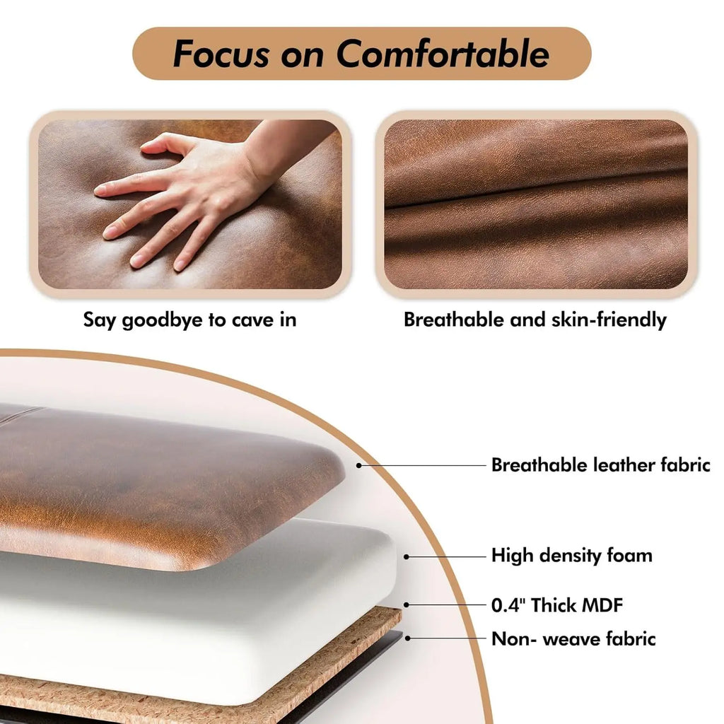 51" Storage Ottoman Bench