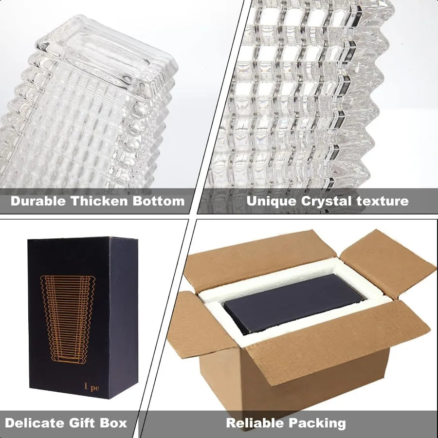 Large Crystal Glass Vase for Flowers