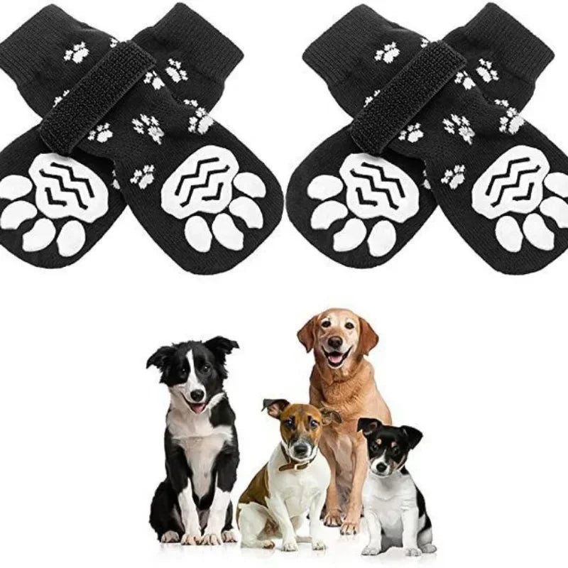 Anti Slip Dog Socks w/Straps