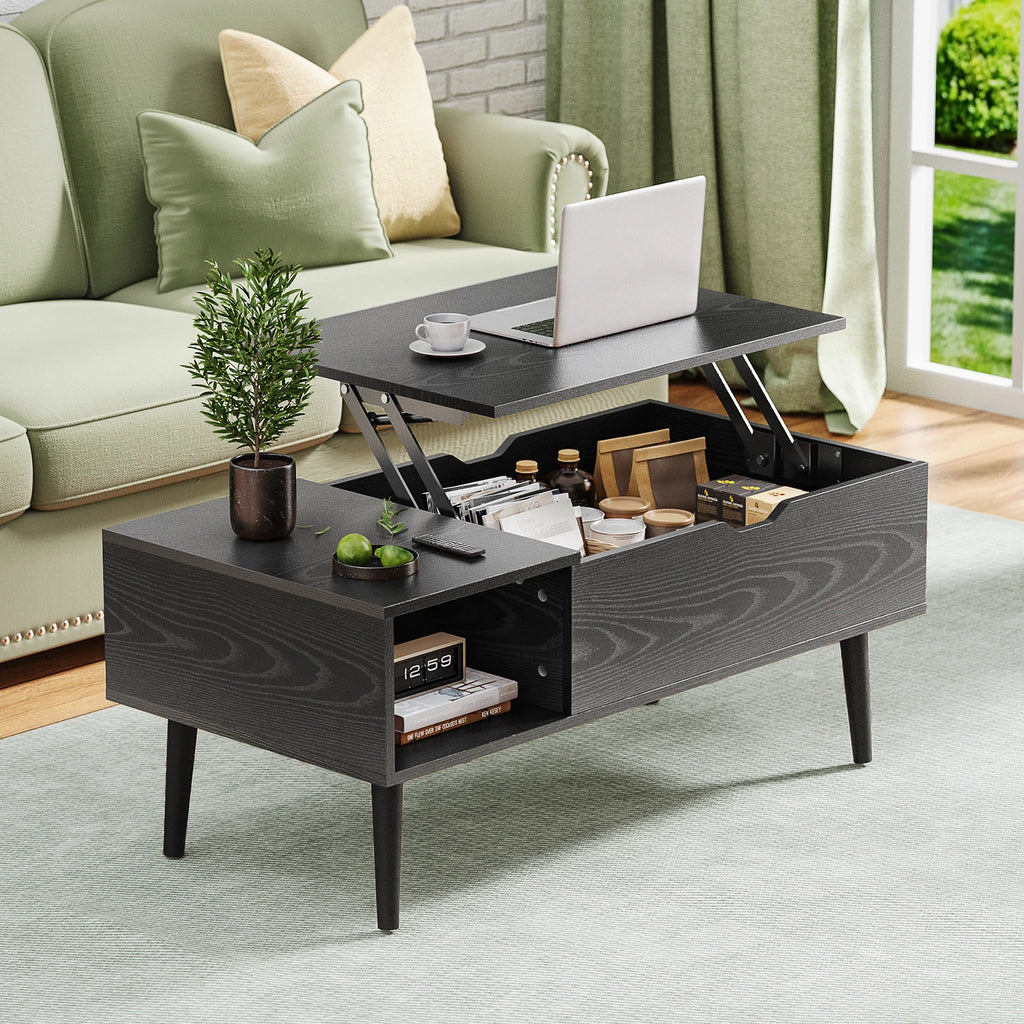 Lift Top Coffee Table w/Storage Shelf