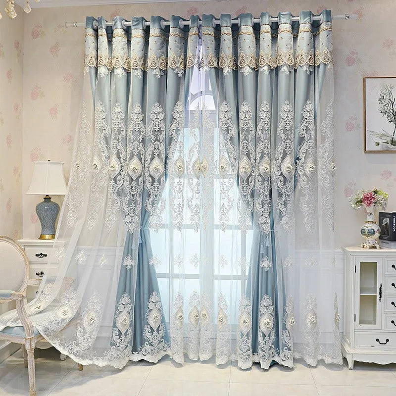 1PC embroidered curtains