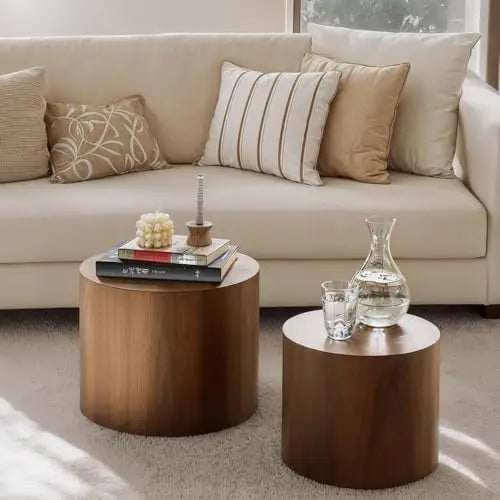 Wooden Coffee Table Set of 2,