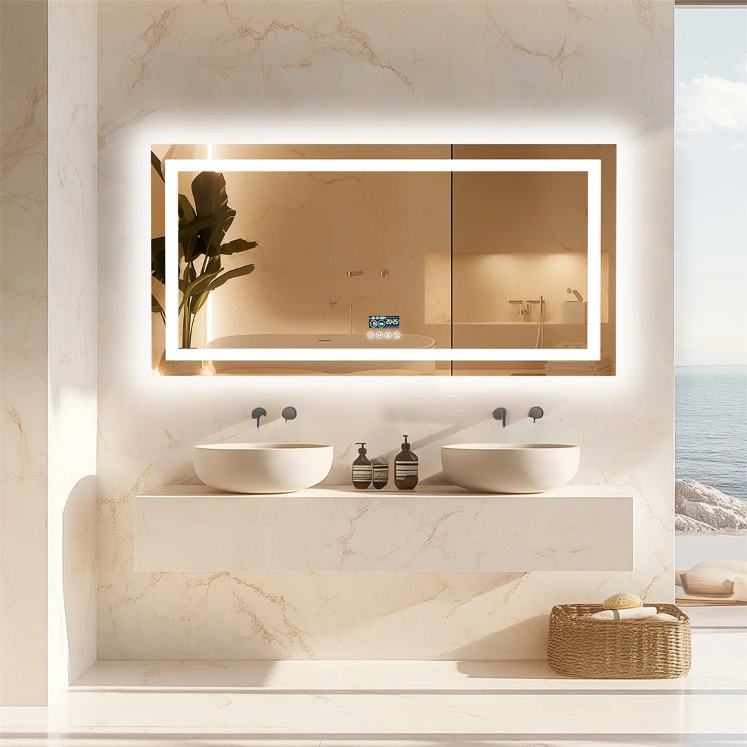 Illuminated Bluetooth Bathroom Mirror