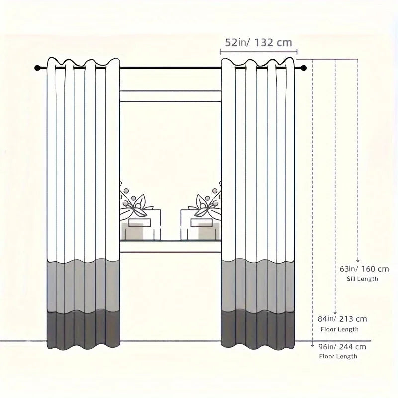 2Pc Blackout Insulated Curtains