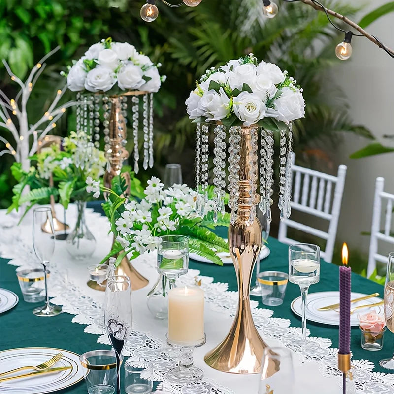 21.3 Inch High Crystal Flower Stand