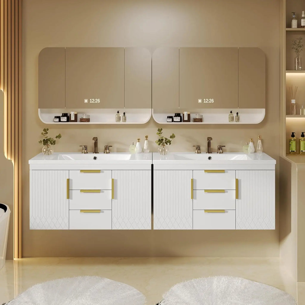 Wall-Mounted Bathroom Vanity Set