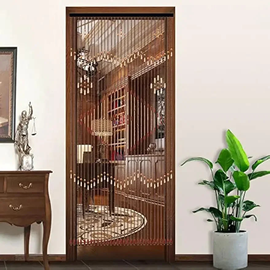 Wooden Thread Curtain Room Divider