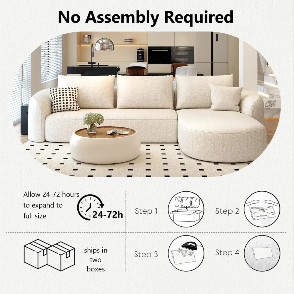 L-Shape Boneless Cloud Couch