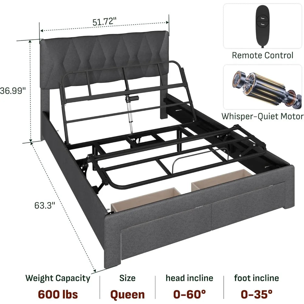 Electric Bed Gel Memory Foam