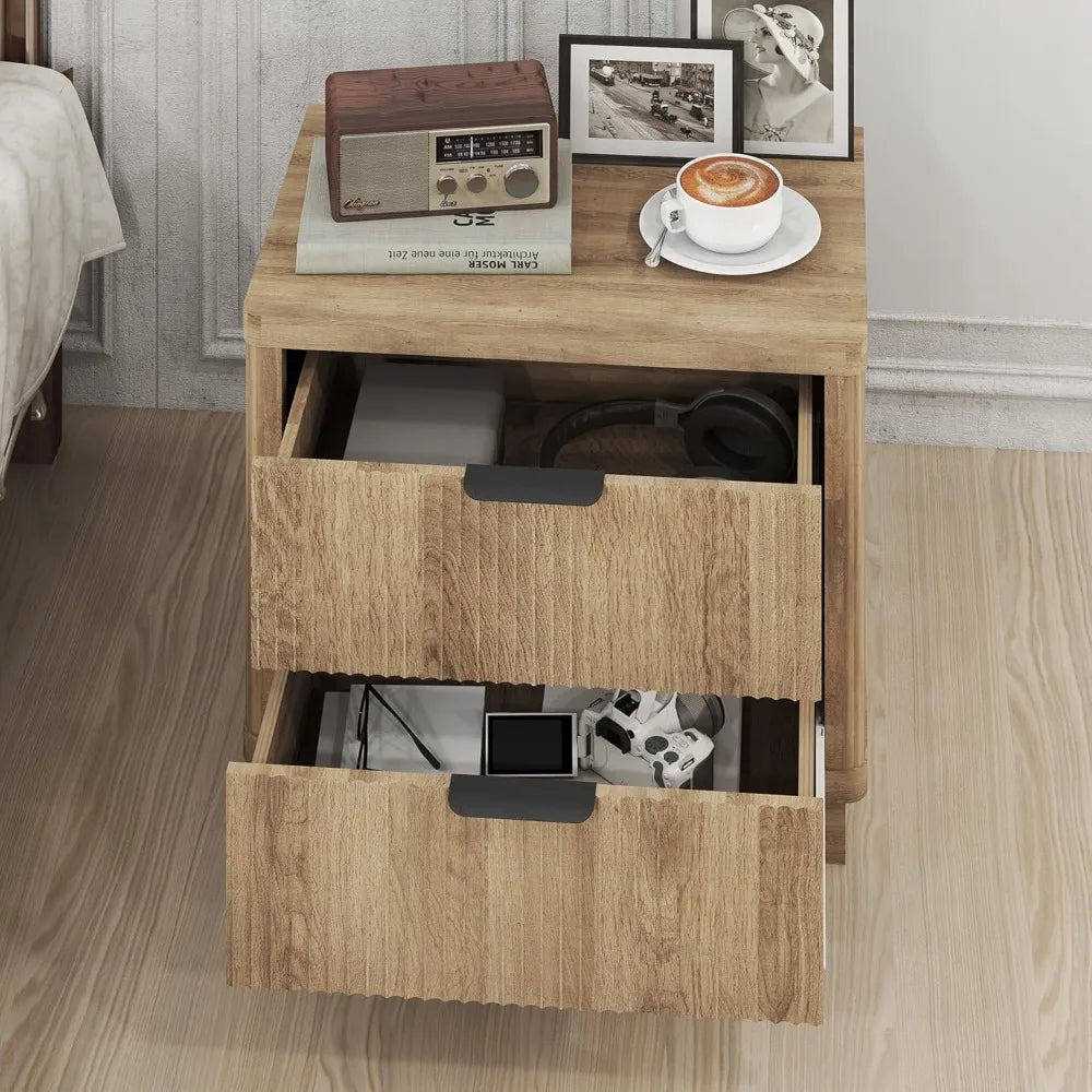 Oak Wood Nightstand