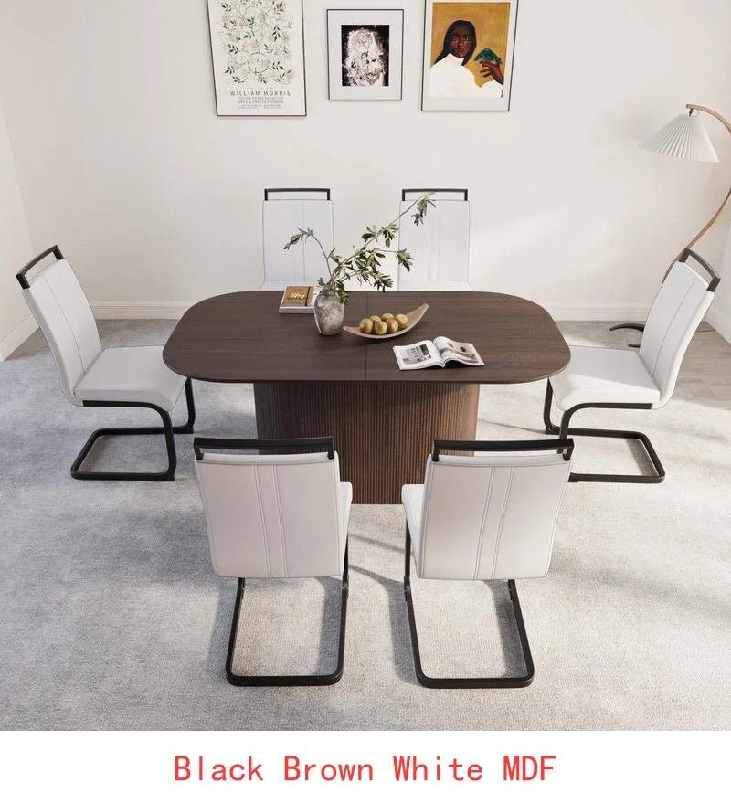 Chairs -Table w/Black Metal Legs -