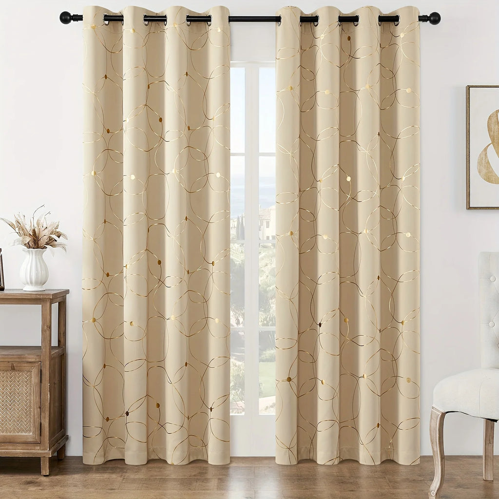 2Pc Blackout Insulated Curtains
