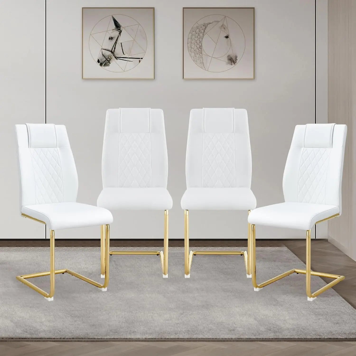 4 Pc Chairs w/Metal Legs