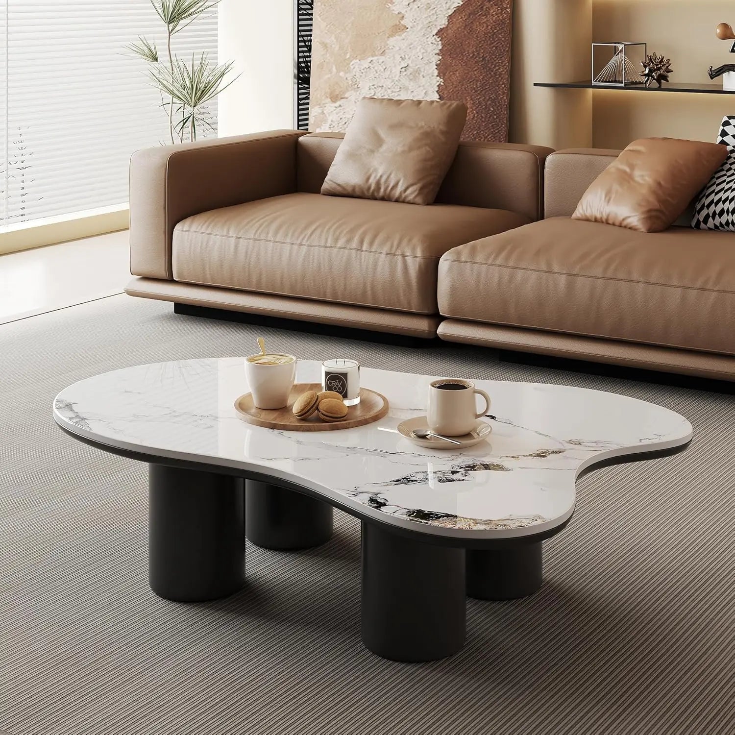 Unique Stone Top Coffee Table