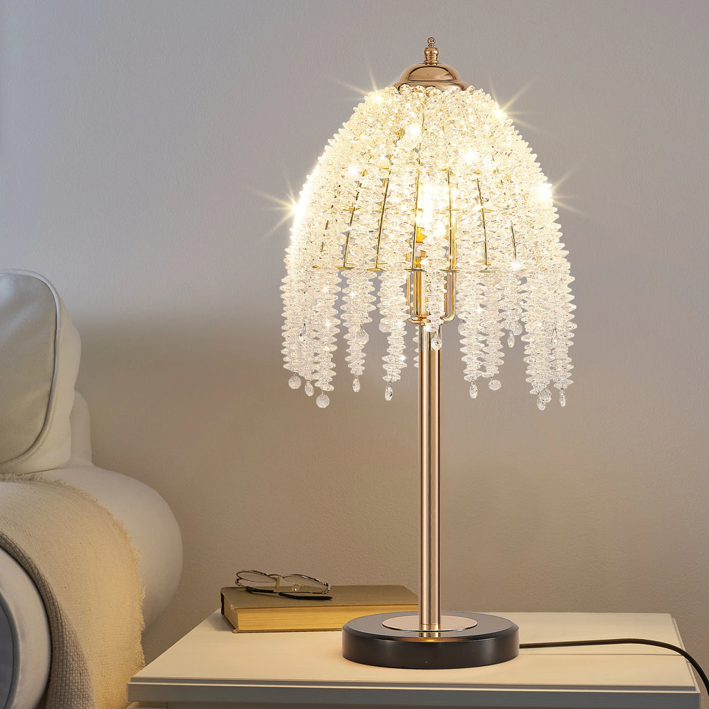 Crystal Table Waterfall Lamp