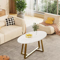 White Faux Marble Coffee Table