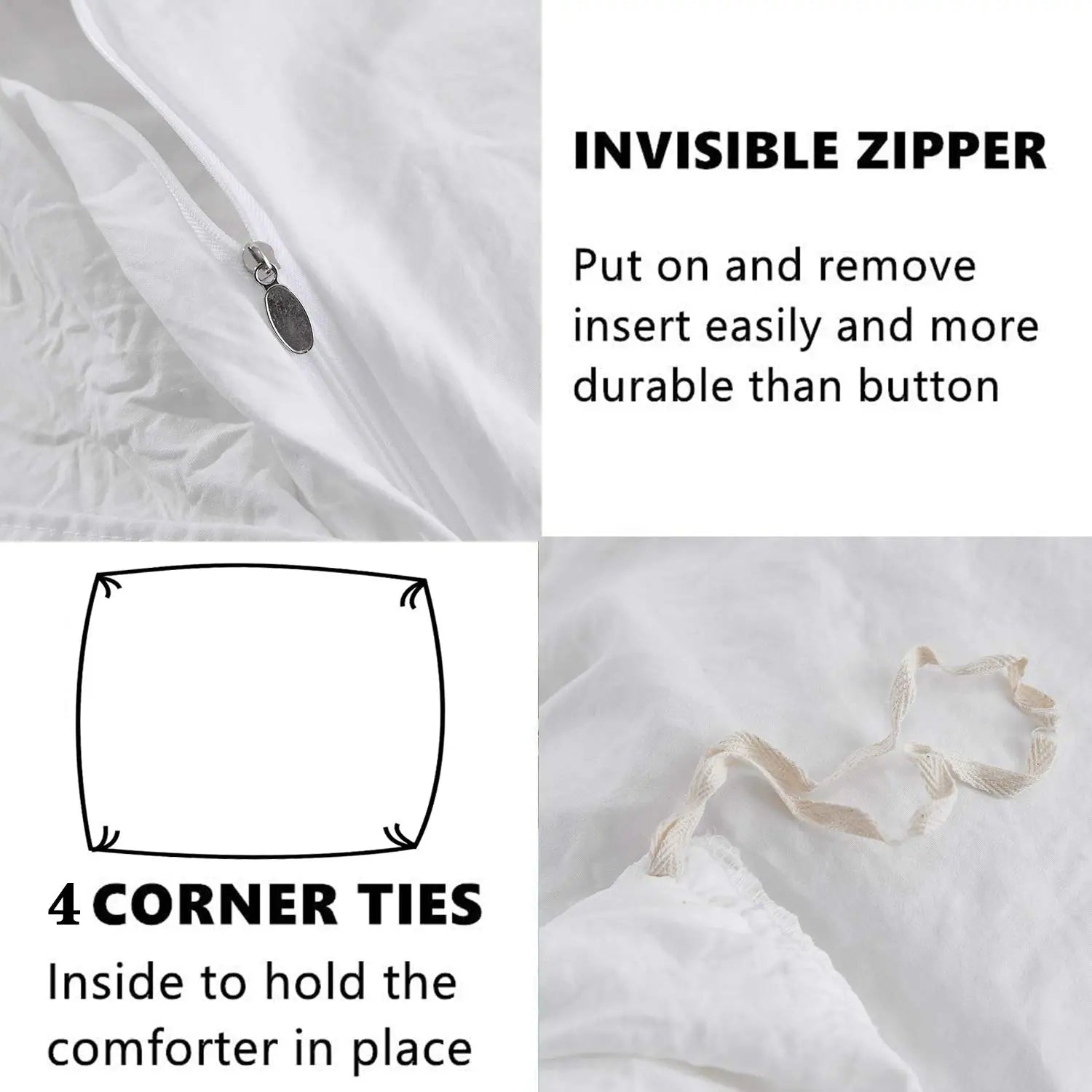 3 Piece Ruffled Duvet Cover Set