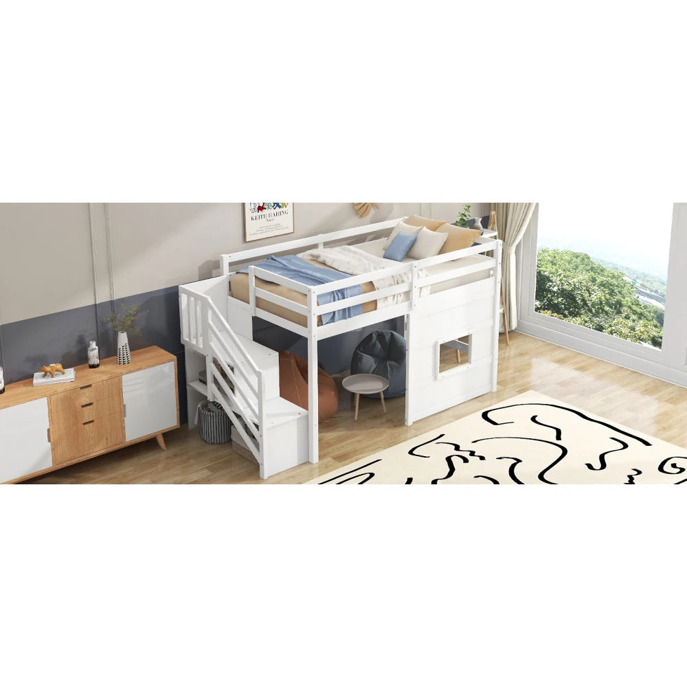 Loft Bed with Storage/Steps
