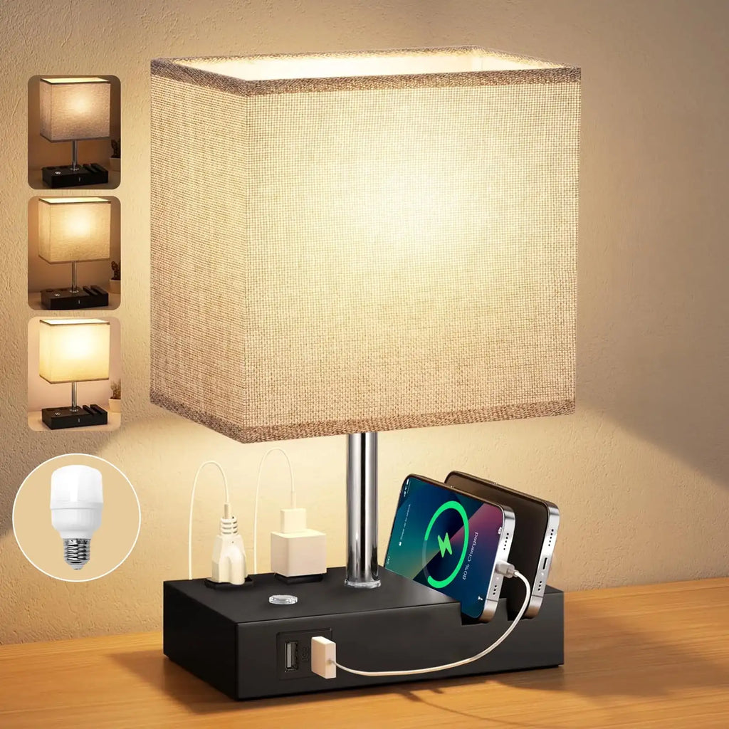 Lamp with USB Charging Ports