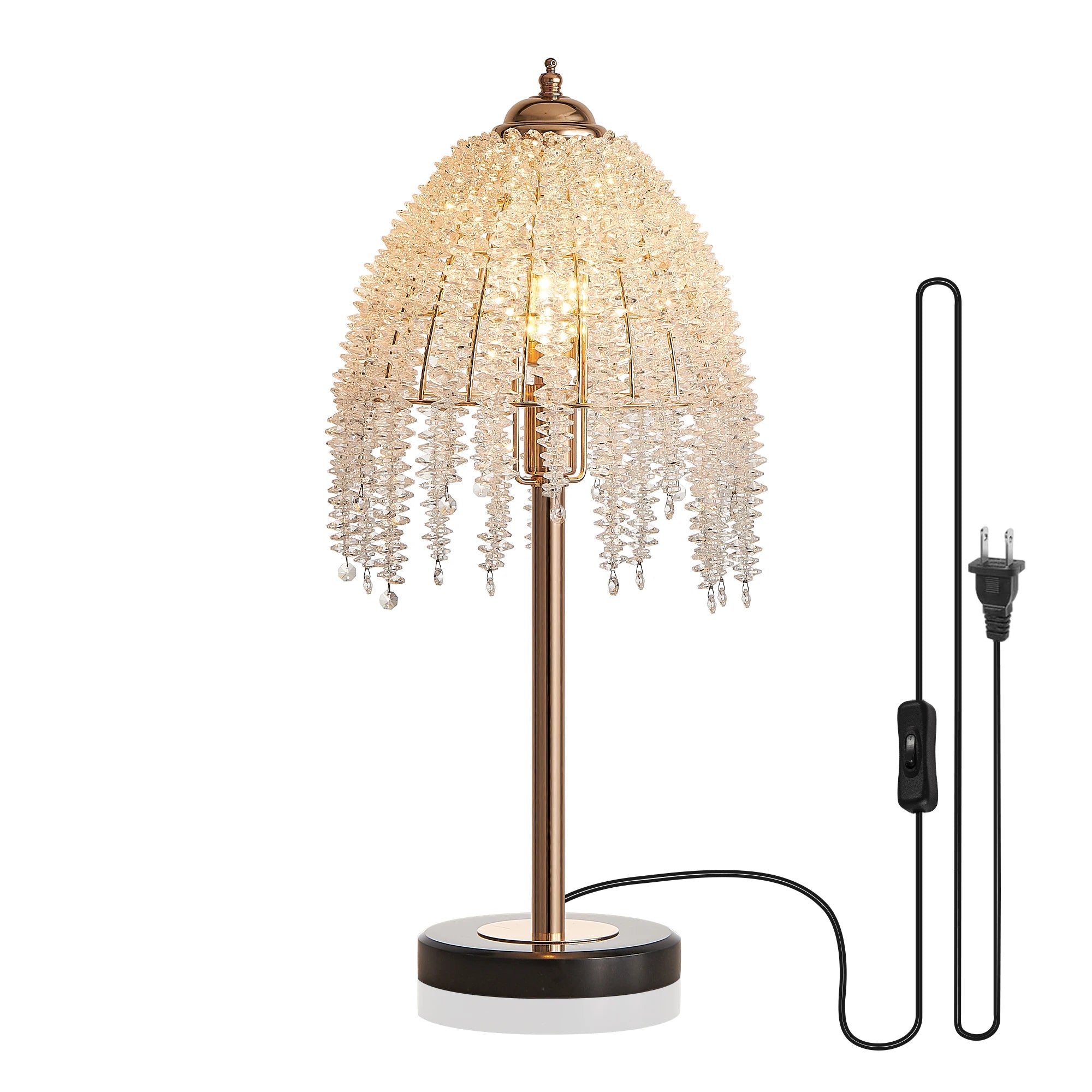 Crystal Table Waterfall Lamp