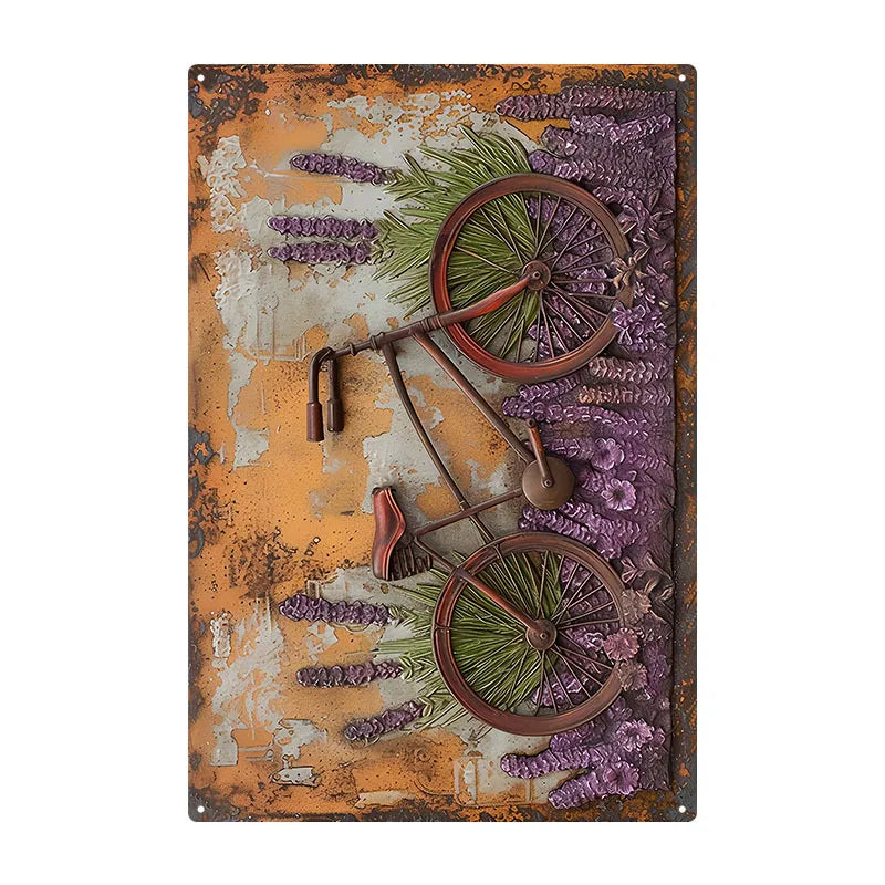 Watercolor Bird Retro Iron Painting